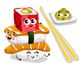 卡通逗趣蔬果小人 點亮咖啡甜美食插圖的創意設計